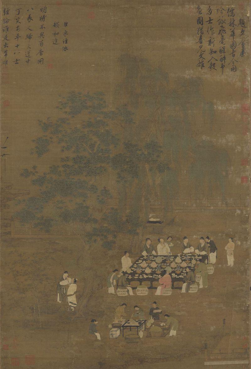 重拾“圍爐煮茶”文化，一起看看故宮藏畫里的“圍爐煮茶”[精制鋼圍爐茶桌](圖5)